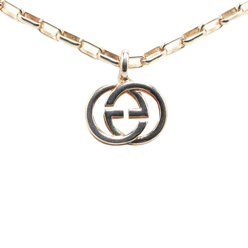 Gucci Interlocking G Pendant Necklace SV925 Silver in Good Condition