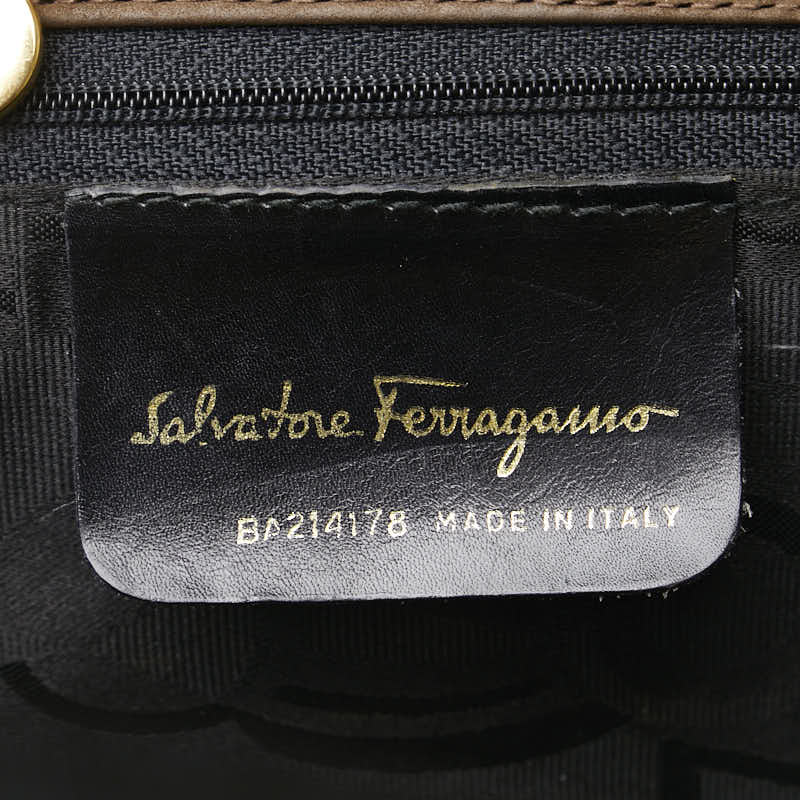 Salvatore Ferragamo Vara Ribbon Suede Handbag