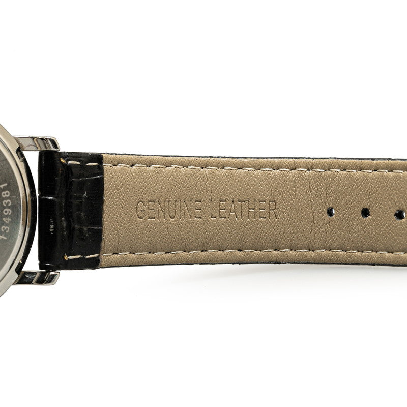 Hermes Clipper Chrono Watch Stainless Steel Leather