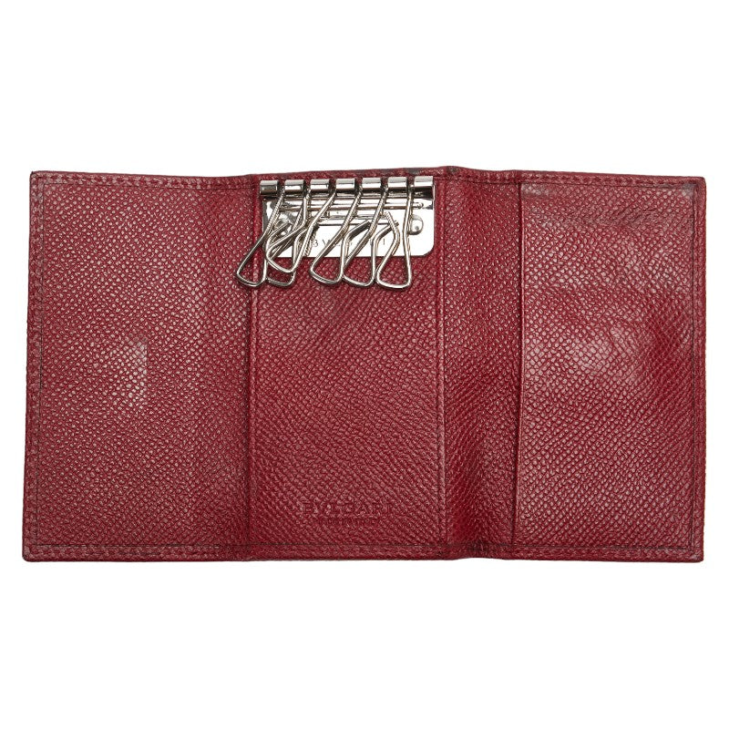 Bvlgari B-Zero Red Leather Key Case 6 Hooks