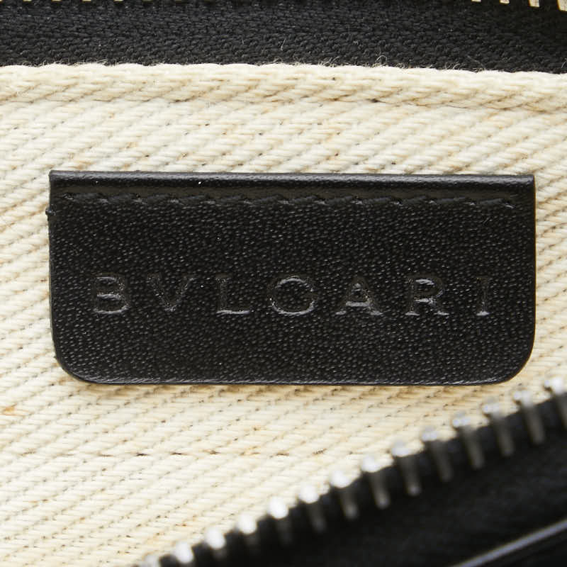 Bvlgari Canvas Leather Logo Mania Shoulder Bag