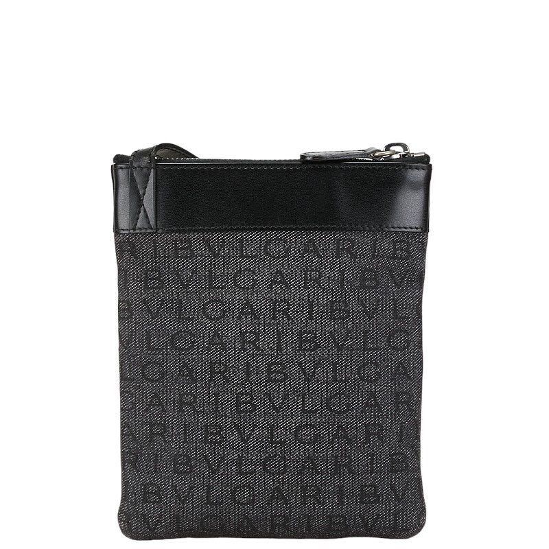 Bvlgari Canvas Leather Logo Mania Shoulder Bag