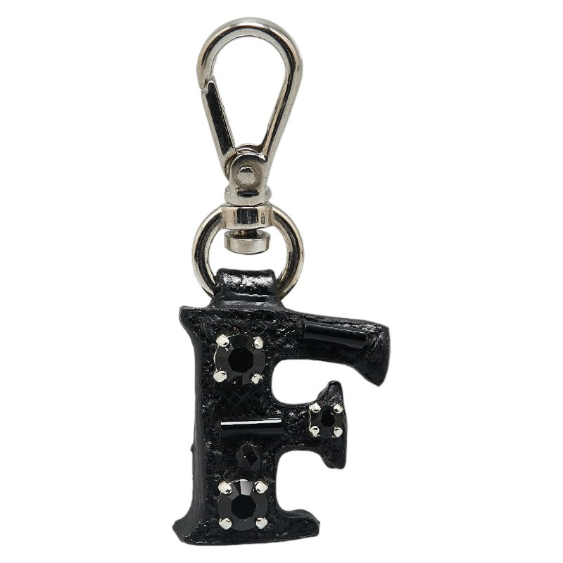 Prada Leather Initial F Keychain Charm