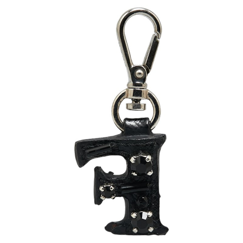 Prada Leather Initial F Keychain Charm