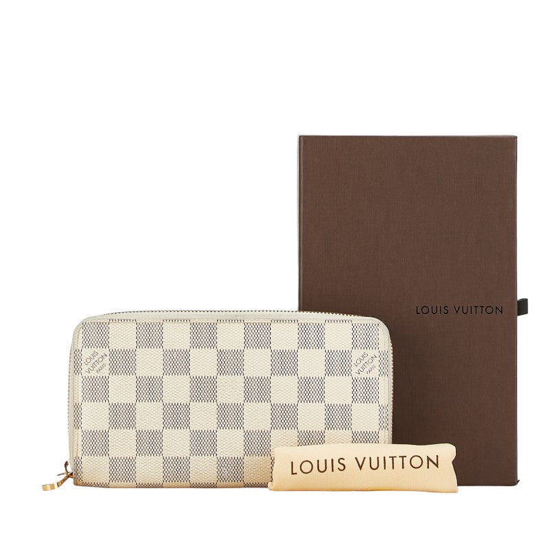 Louis Vuitton Damier Azur Zippy Wallet N60019 in Very Good Condition