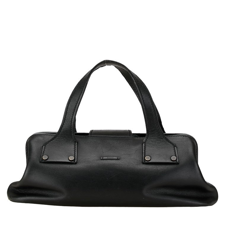 Gucci Leather Handbag Doctors Bag 105378 Black