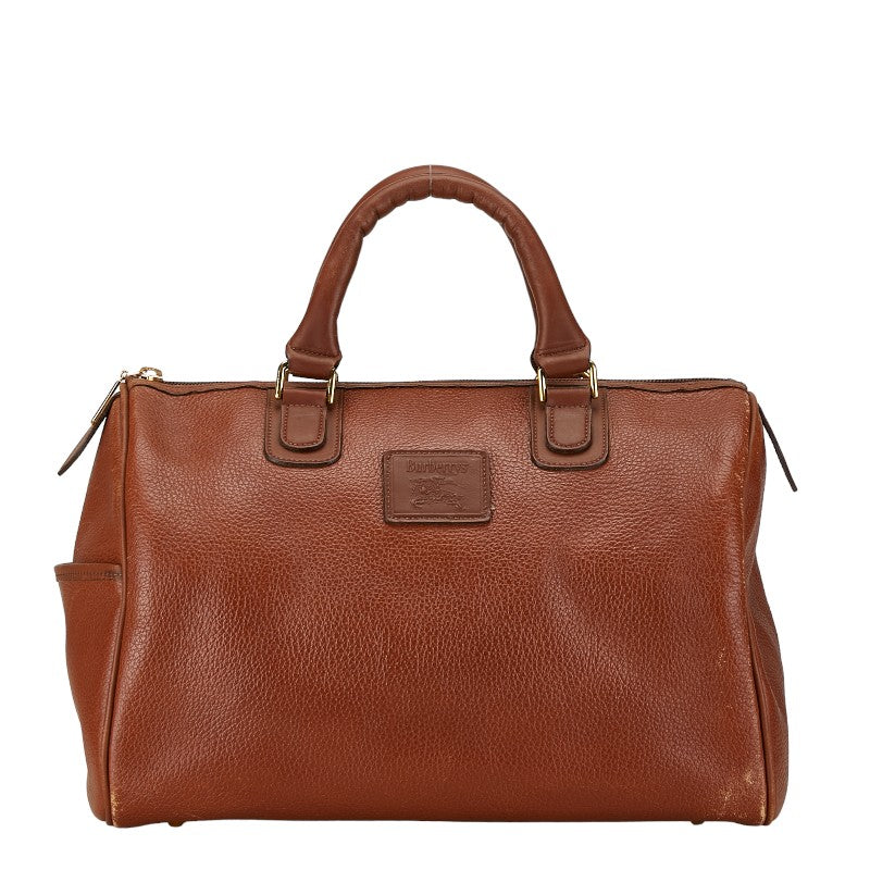 Burberry Leather Mini Boston Bag Leather Handbag in Good condition