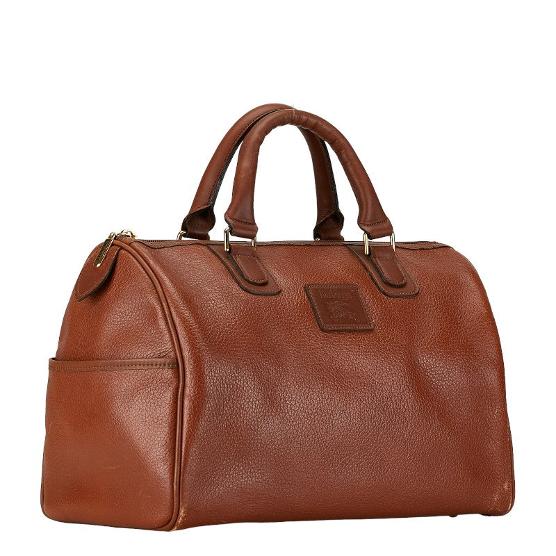 Burberry Leather Mini Boston Bag Leather Handbag in Good condition