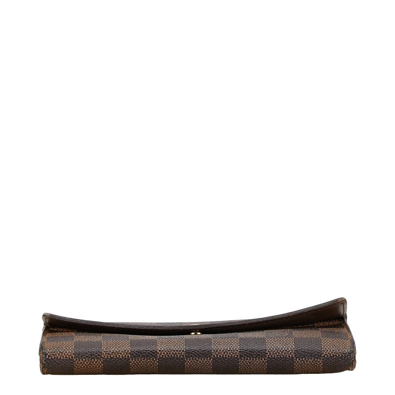 Louis Vuitton Damier Portefeuille Sarah Long Wallet N61734 Brown PVC Leather in Good Condition