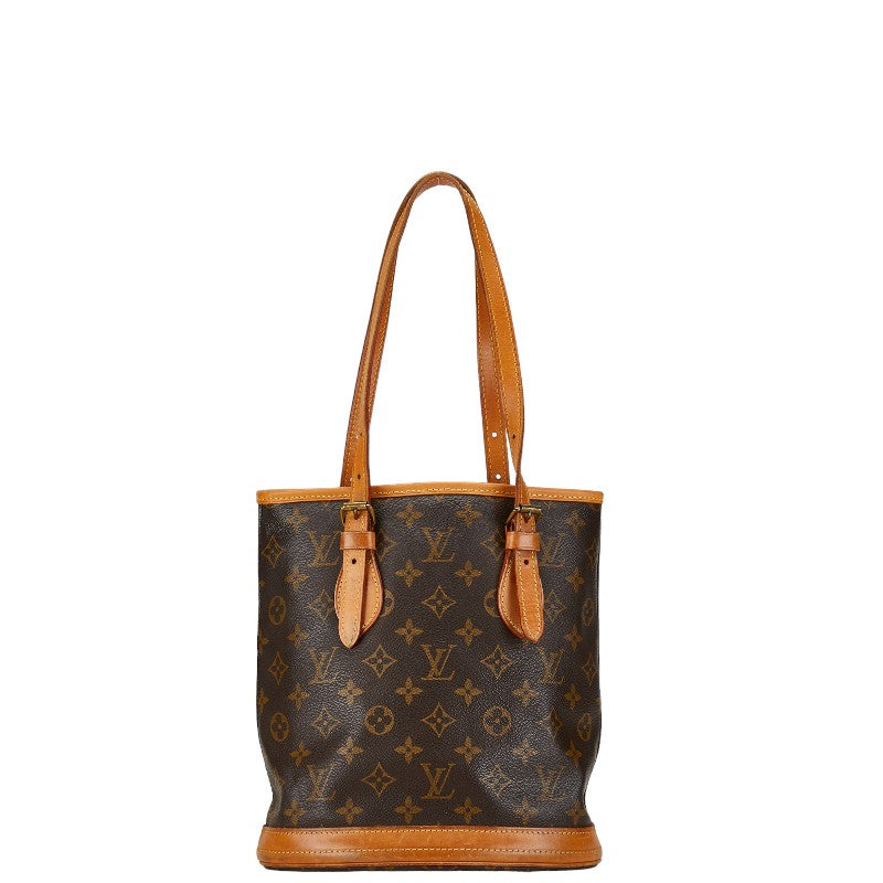 Louis Vuitton Monogram Petit Bucket PM Tote Bag M42238 in Very Good Condition