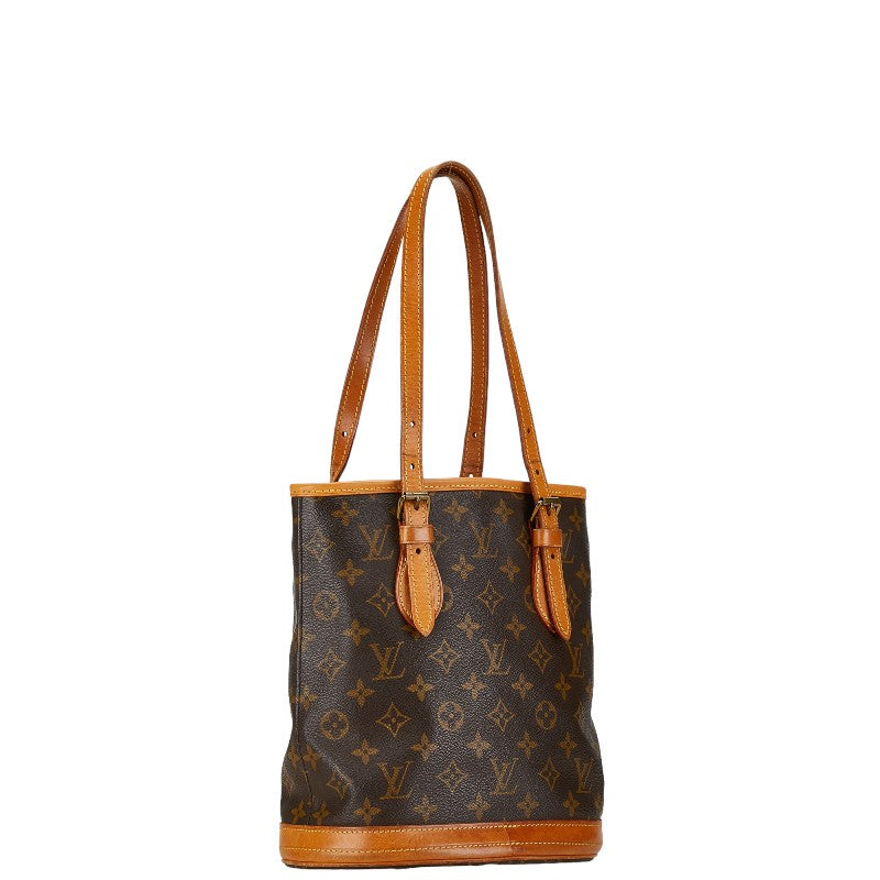 Louis Vuitton Monogram Petit Bucket PM Tote Bag