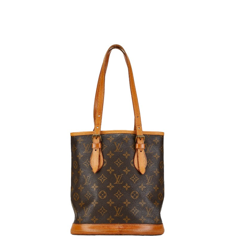 Louis Vuitton Monogram Petit Bucket PM Tote Bag