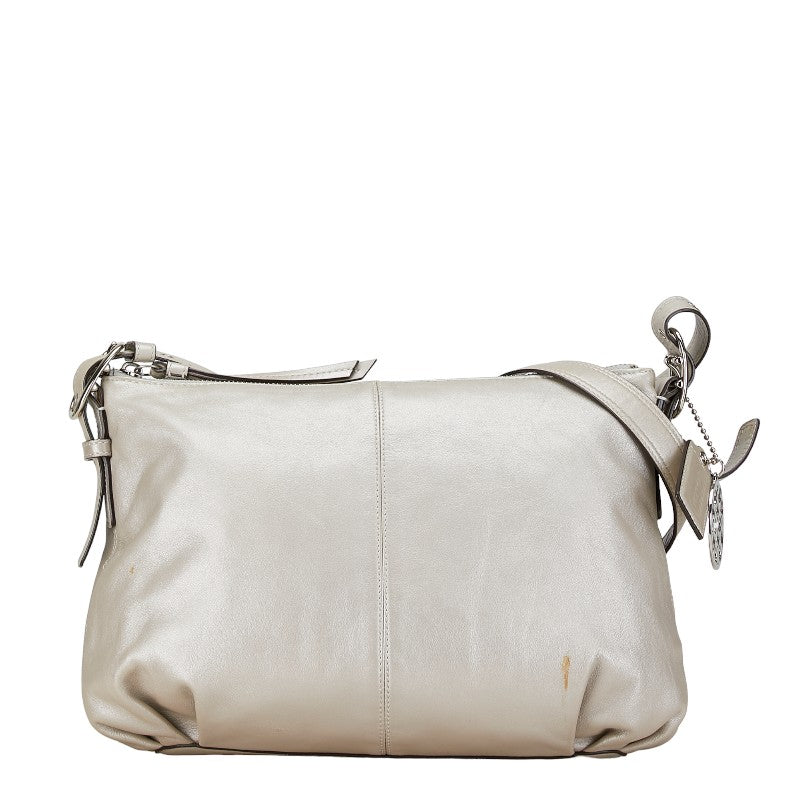 Coach Leather Shoulder Bag 13890 Gray