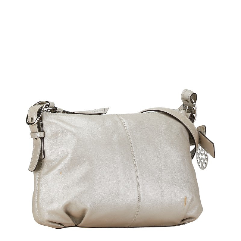 Coach Leather Shoulder Bag 13890 Gray