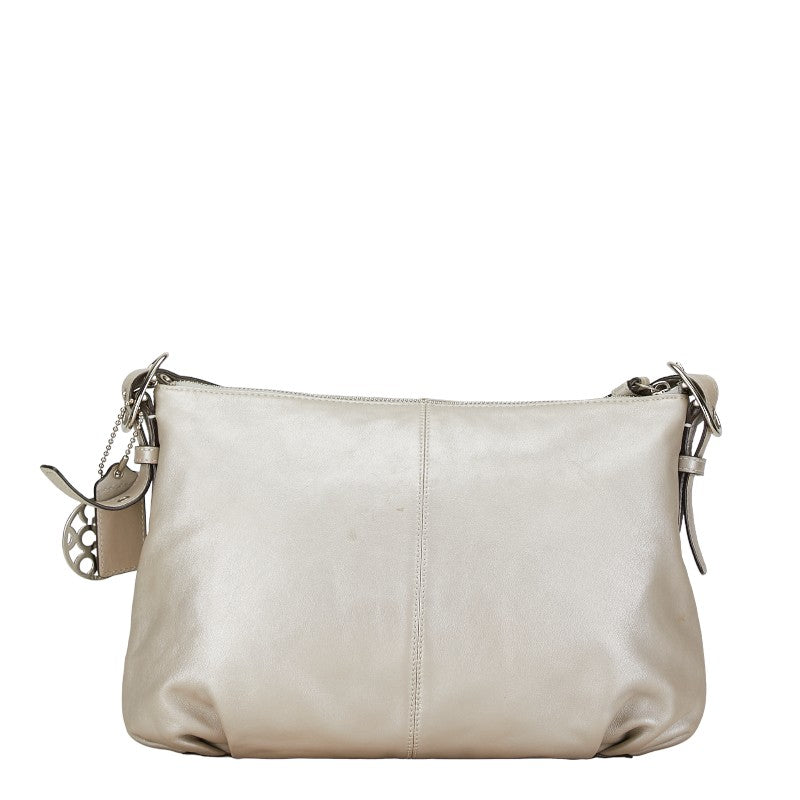 Coach Leather Shoulder Bag 13890 Gray