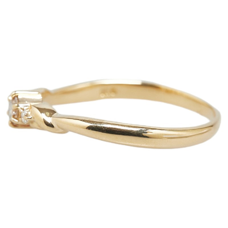 K18YG Yellow Gold Diamond Ring 0.12ct Size 13