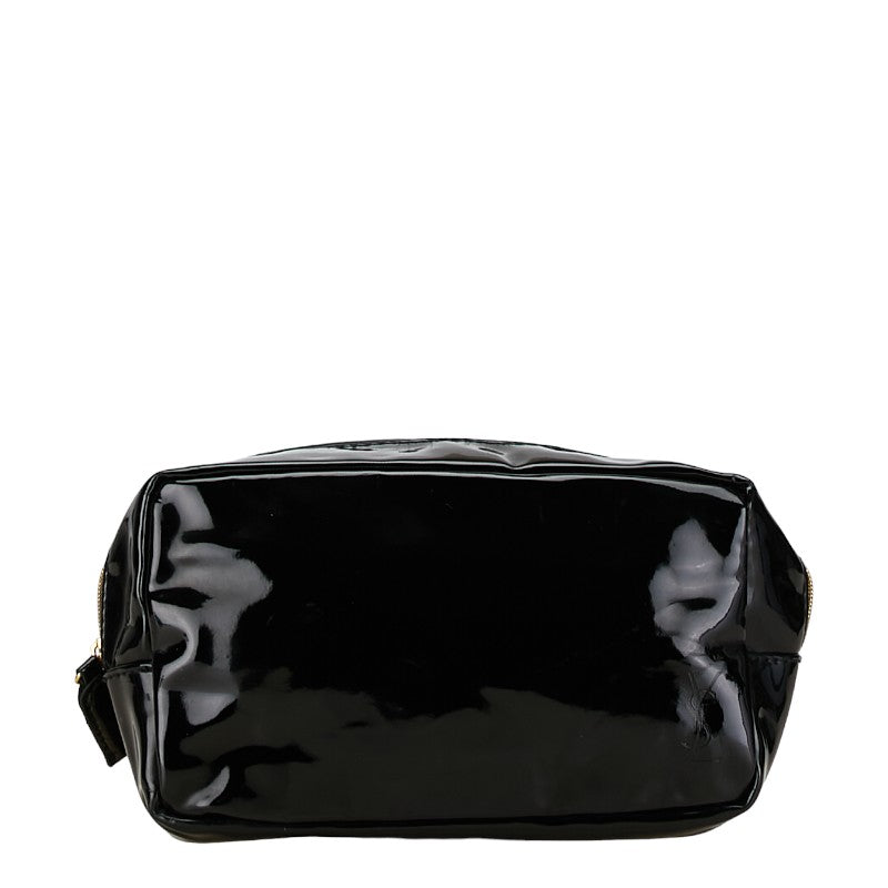 Yves Saint Laurent Enamel Pouch Black in Very Good Condition