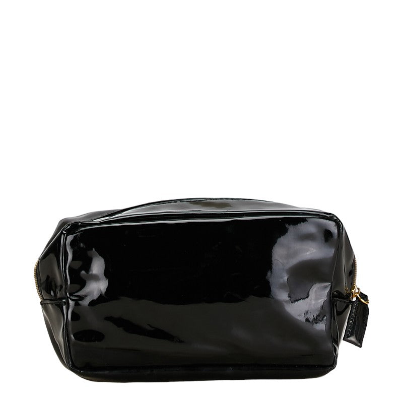 Yves Saint Laurent Enamel Pouch Black in Very Good Condition