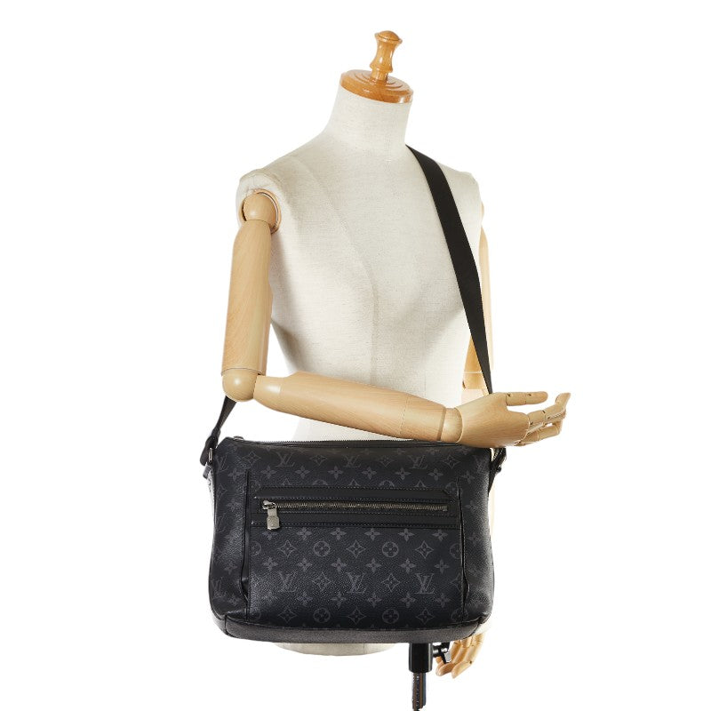 Louis Vuitton Monogram Eclipse Odyssee Messenger PM Black Gray PVC Leather in Very Good Condition