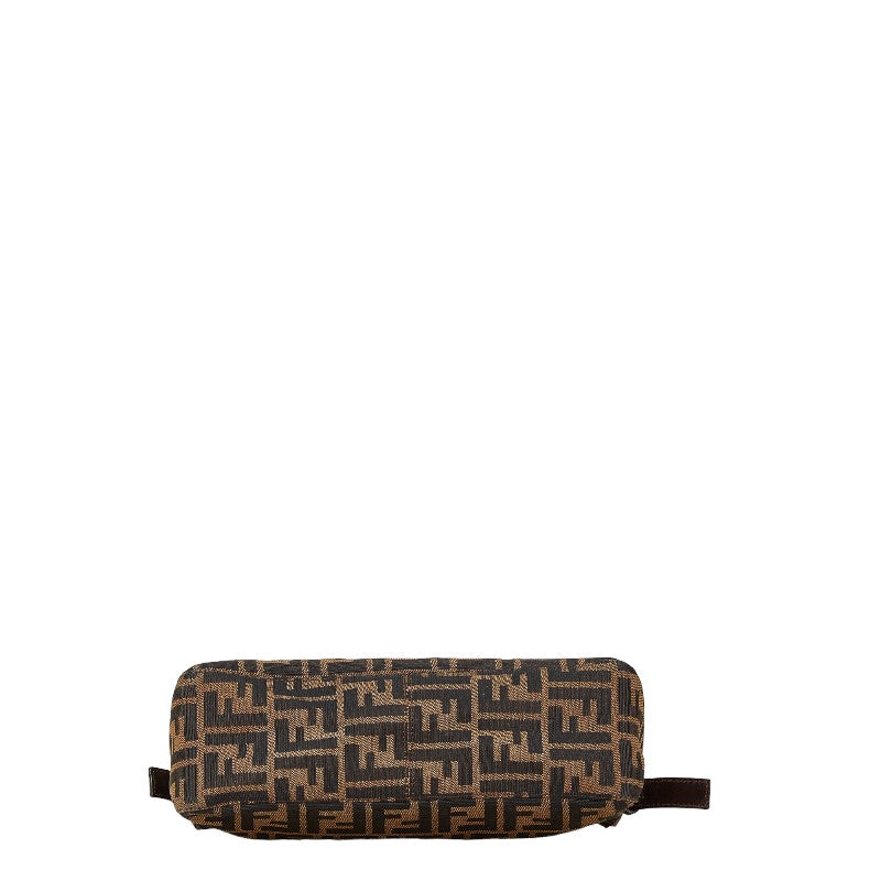 Fendi Zucca Canvas Leather Shoulder Bag