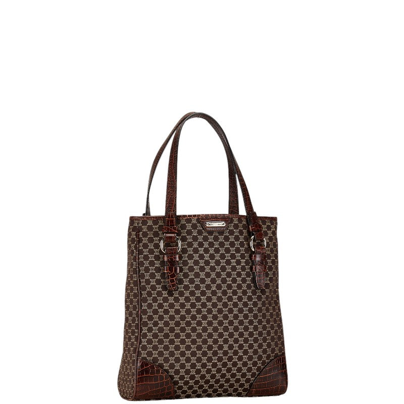 Celine Macadam Canvas Leather Tote Bag