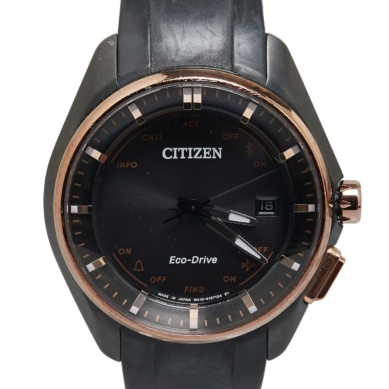 Citizen Eco-Drive Bluetooth Solar Watch BZ4006-01E/W410-S114195 Quartz Black Dial Urethane Super Titanium in Very Good Condition