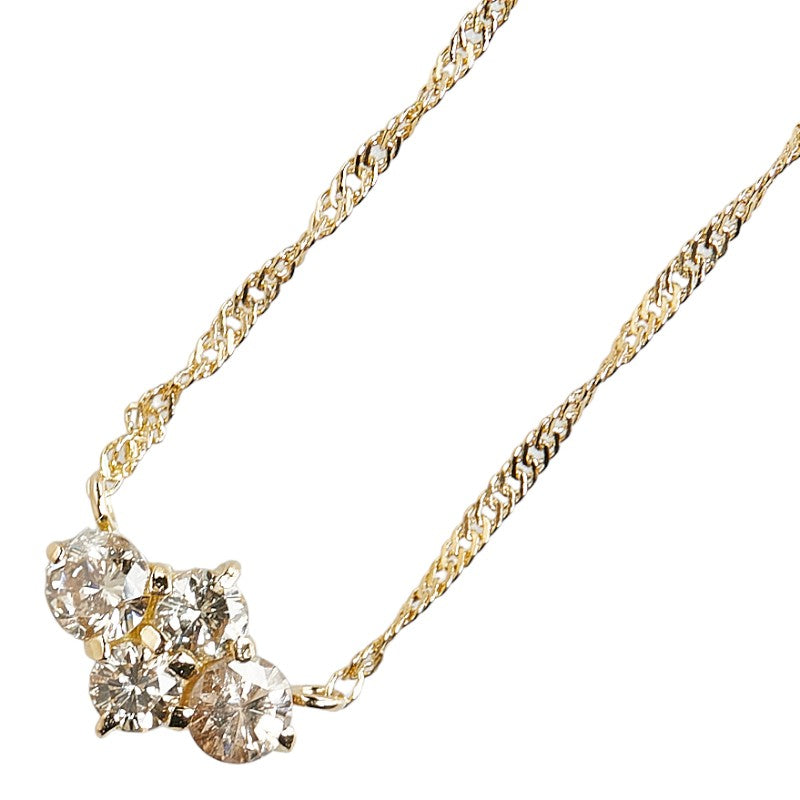 K18YG Yellow Gold Diamond Petite Necklace