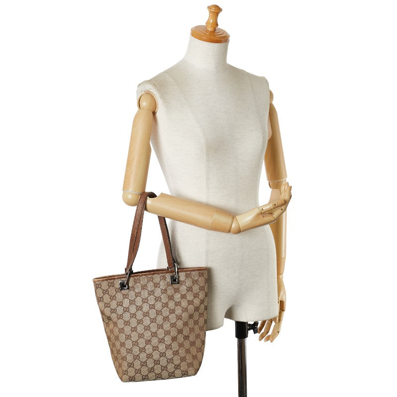 Gucci GG Canvas Leather Handbag Tote 31244