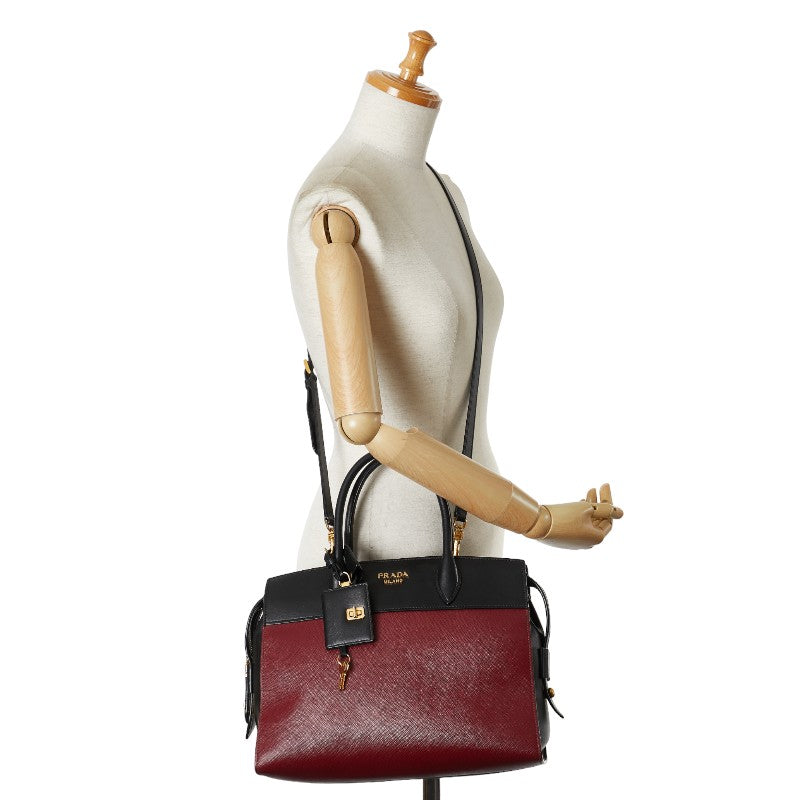 Prada Esplanade Leather Handbag 1BA045