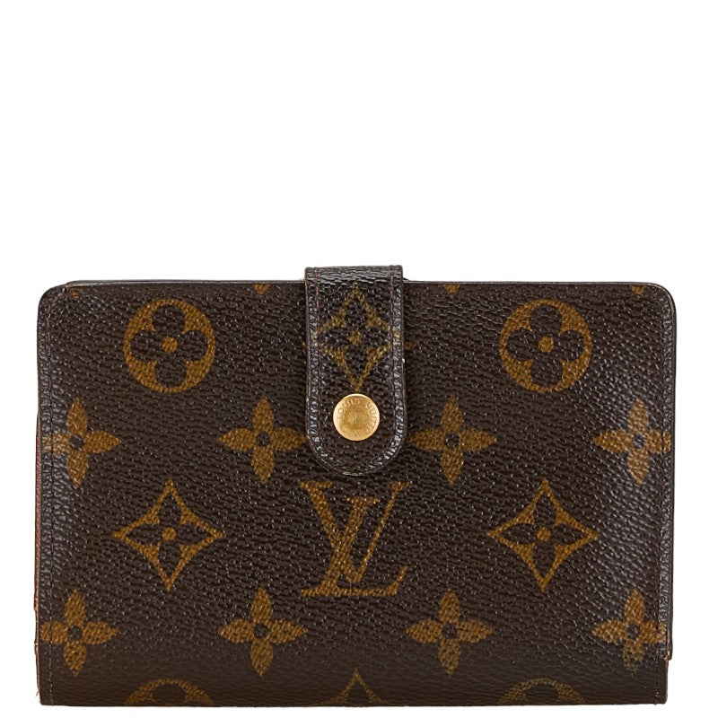 Louis Vuitton Monogram Viennois Bifold Wallet M61663 Brown PVC Leather in Very Good Condition