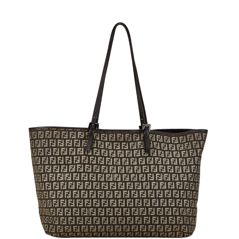 Fendi Zucchino Tote Bag Canvas Leather