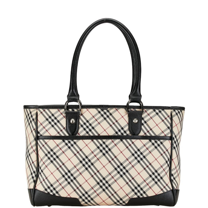 Burberry Nova Check Canvas Leather Tote Bag