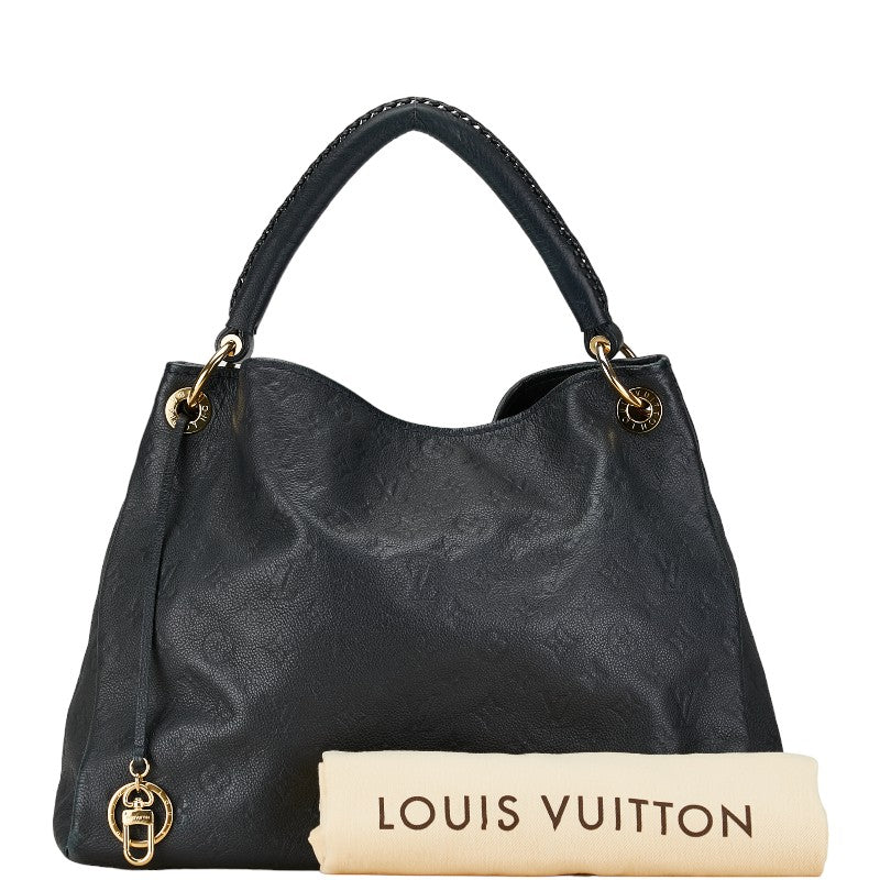 Louis Vuitton Monogram Empreinte Artsy MM Handbag M93448 Navy Calf Leather in Very Good Condition