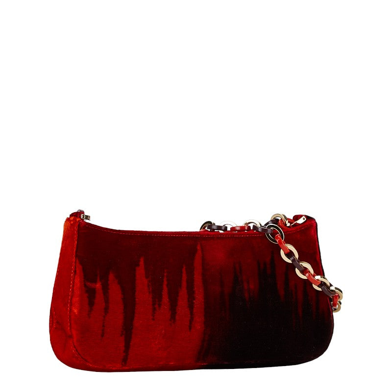 Salvatore Ferragamo Velvet Chain Shoulder Bag