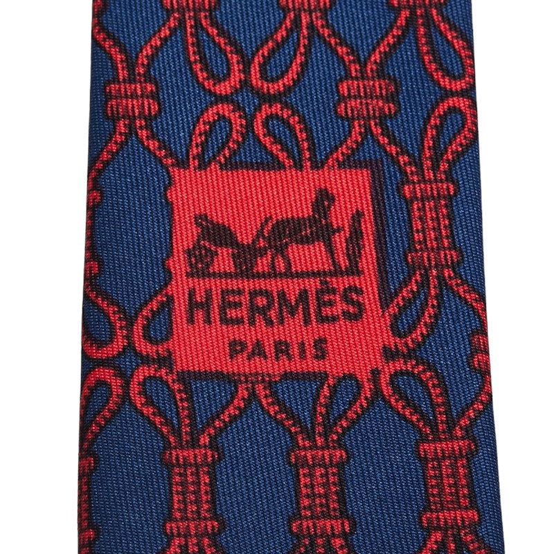 Hermes Silk Rope Motif Tie 140cm 9.5cm in Great Condition