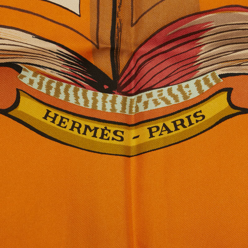 Hermes Silk Scarf Carre 90 CHIFFRES ET MONOGRAMMES-ANNEE 1886 in Great Condition