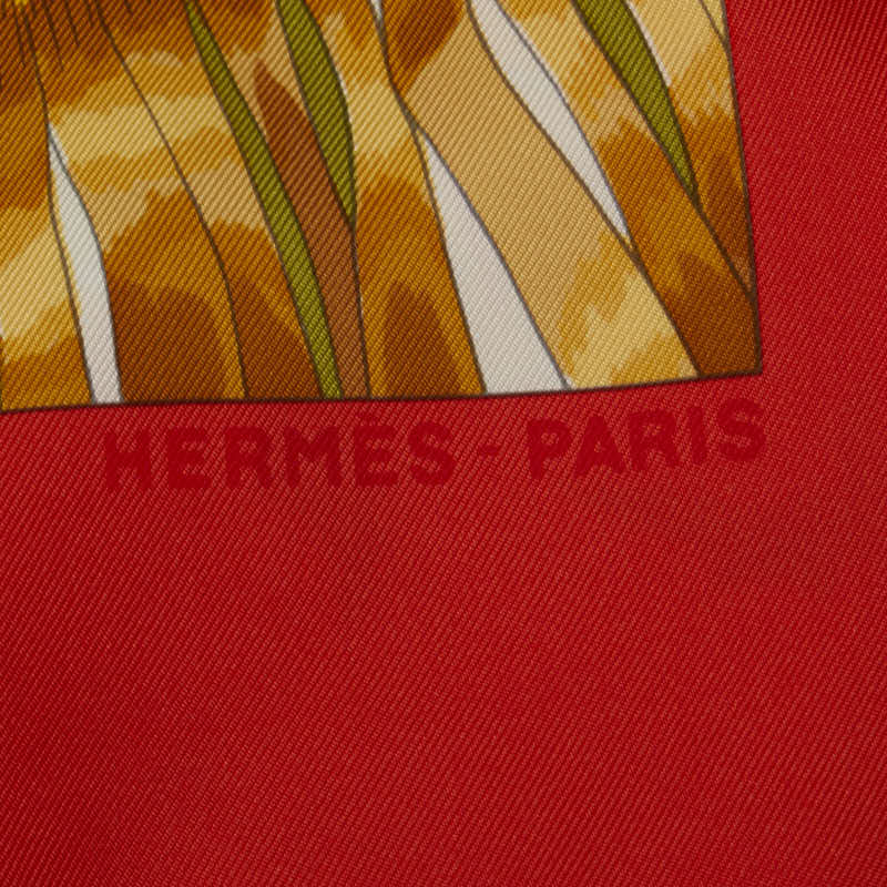 Hermes Silk 88x88 Carre 90 Flower Sunflower Print Scarf in Great Condition