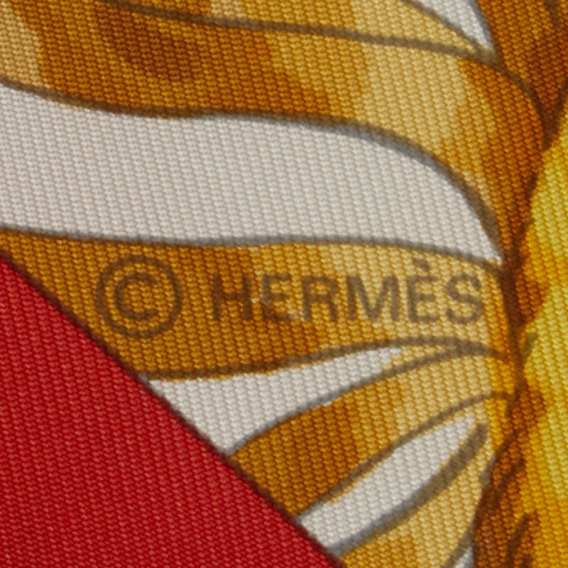 Hermes Silk 88x88 Carre 90 Flower Sunflower Print Scarf in Great Condition