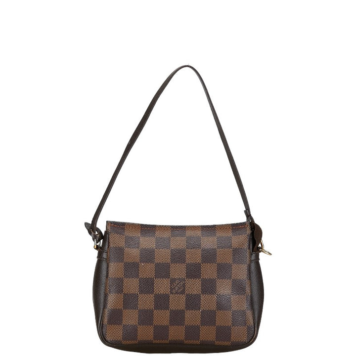 Louis Vuitton Damier Makeup Shoulder Bag N51982 Brown PVC Leather