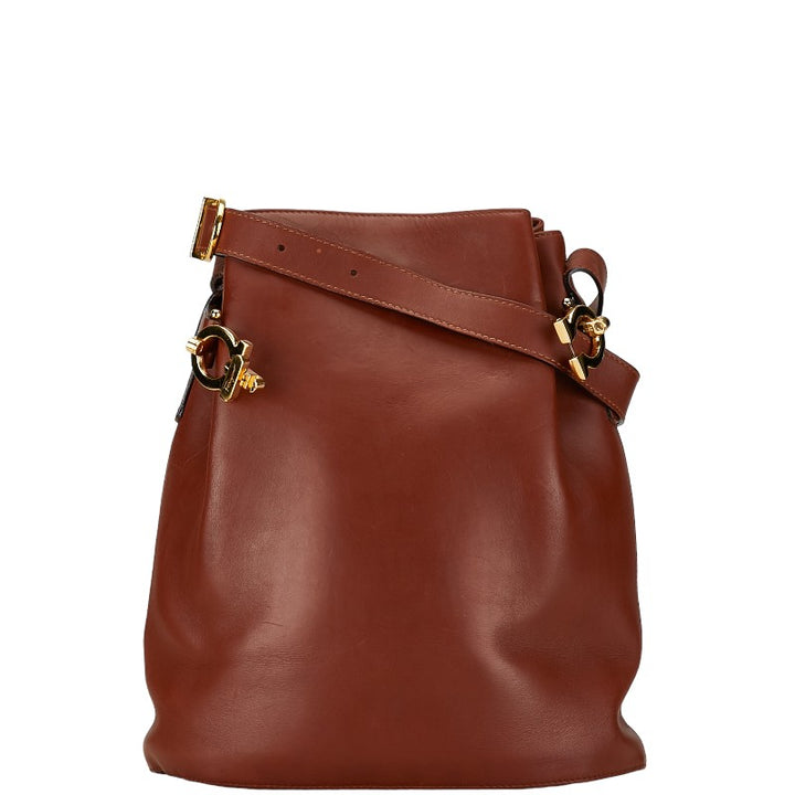 Salvatore Ferragamo Leather Gancini Crossbody Shoulder Bag