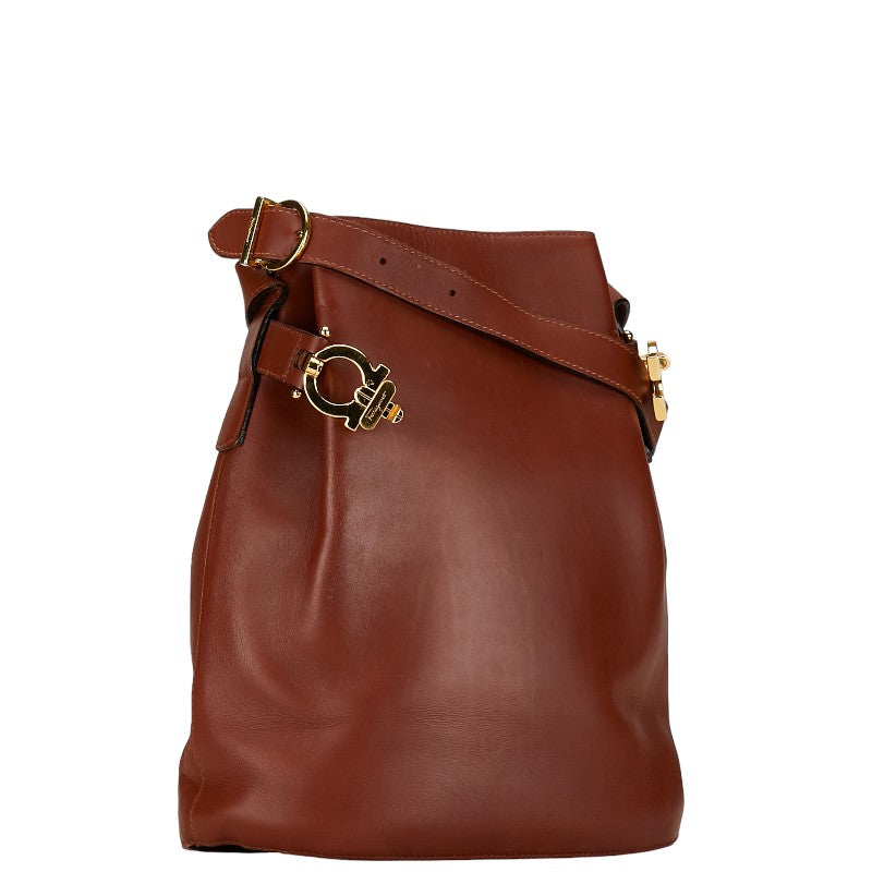 Salvatore Ferragamo Leather Gancini Crossbody Shoulder Bag