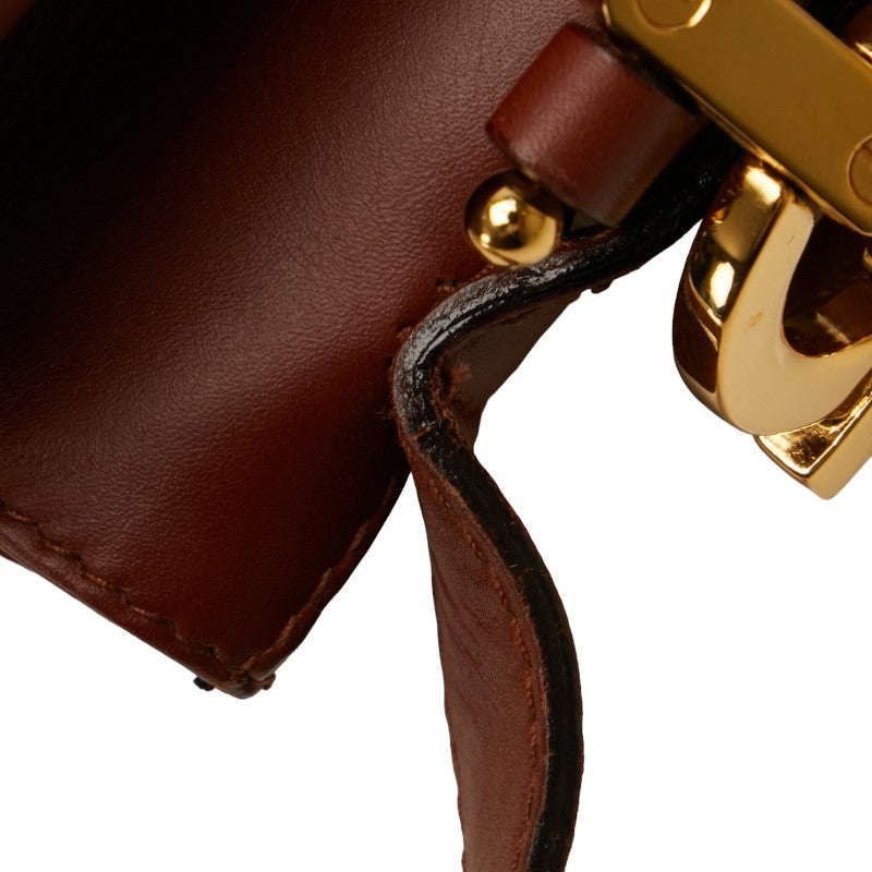 Salvatore Ferragamo Gancini Leather Shoulder Bag