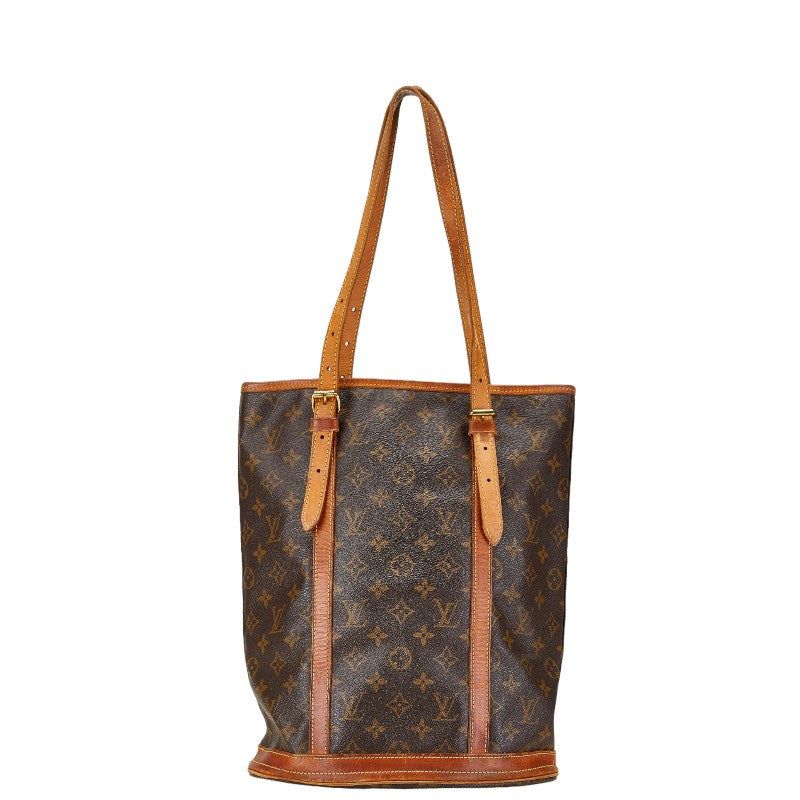 Louis Vuitton Monogram Bucket GM Tote Bag M42236 Brown PVC Leather in Good Condition