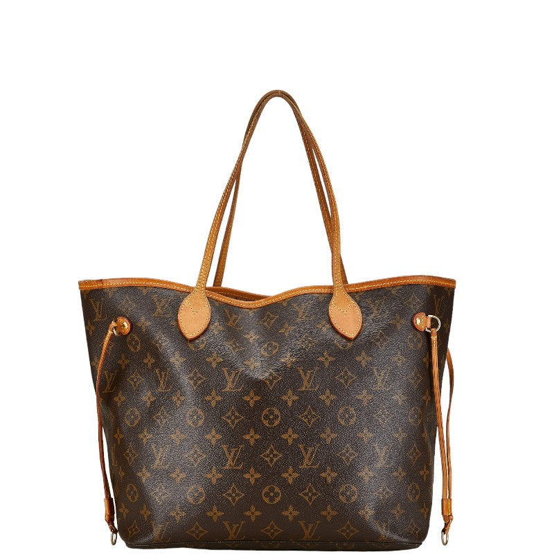 Louis Vuitton Monogram Neverfull MM Tote Bag M40156 Brown PVC Leather in Very Good Condition