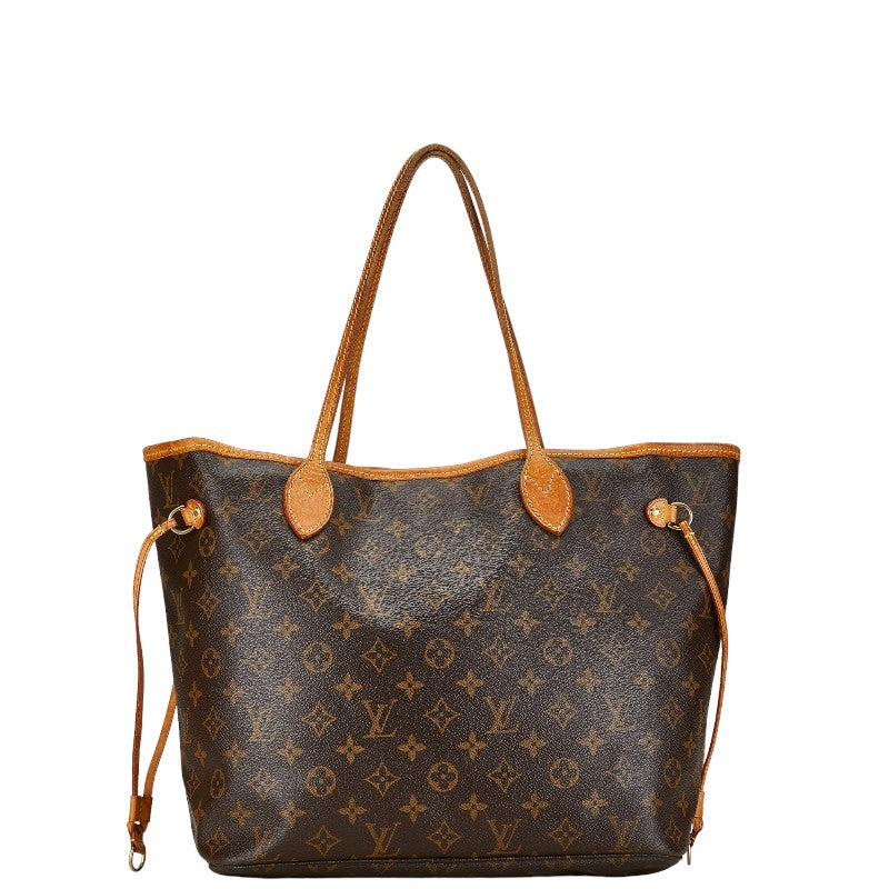 Louis Vuitton Monogram Neverfull MM Tote Bag M40156 Brown PVC Leather in Very Good Condition