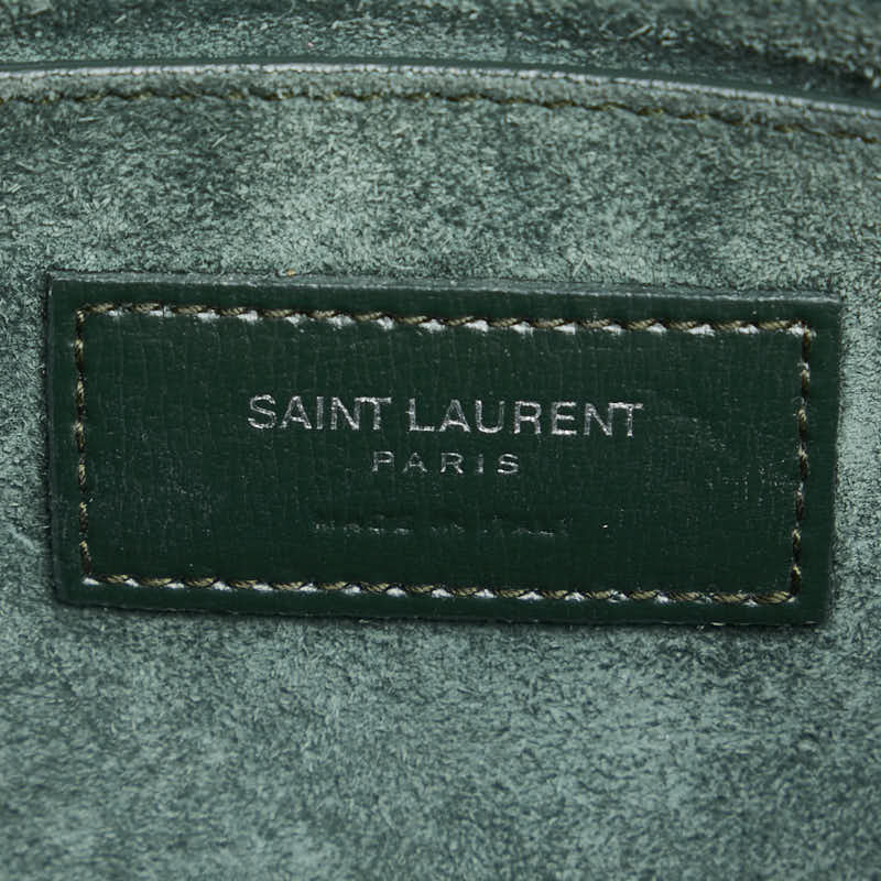 Yves Saint Laurent Sunset Medium Shoulder Bag Green Leather