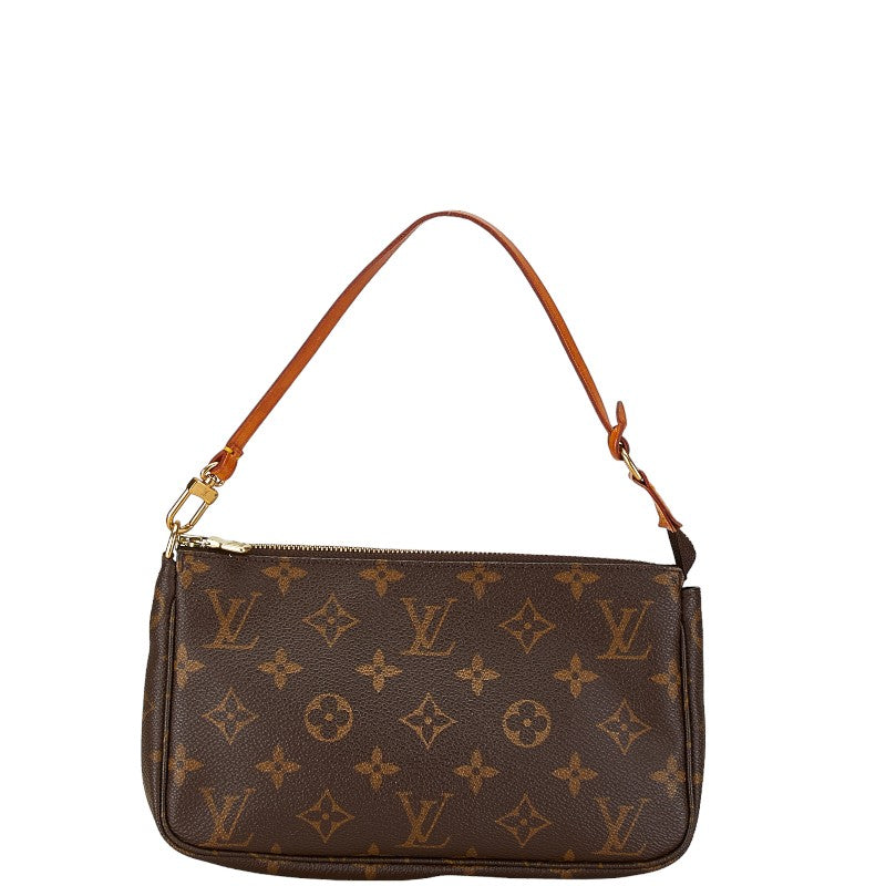 Louis Vuitton Monogram Pochette Accessoires Handbag M40712 Brown PVC Leather in Very Good Condition