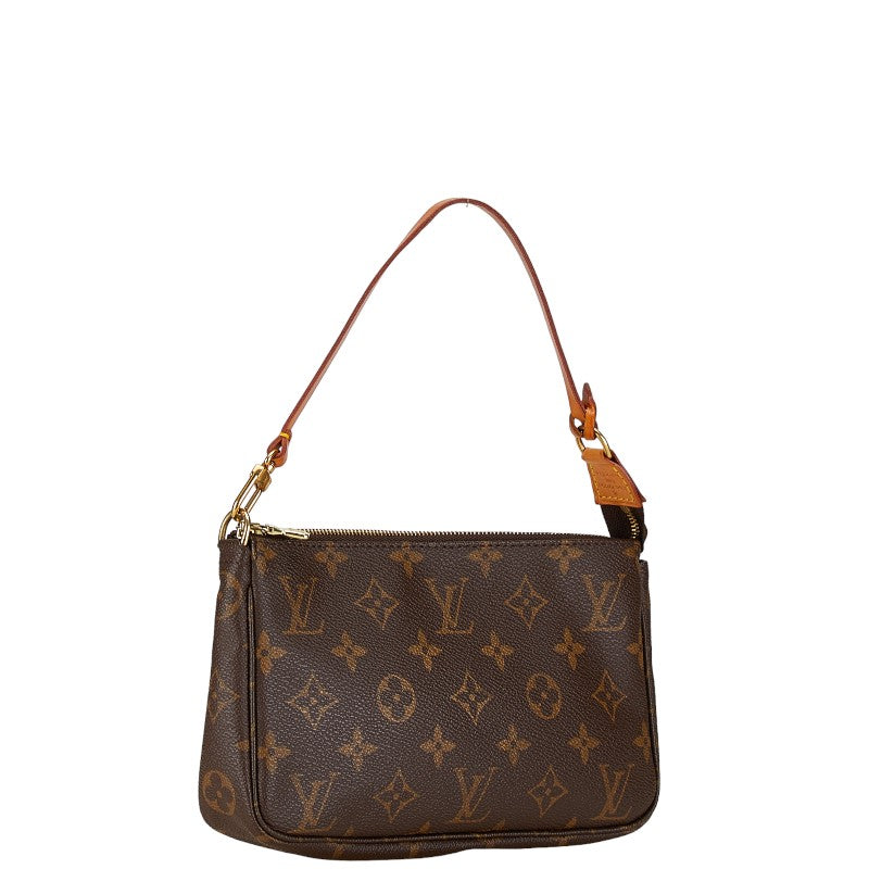 Louis Vuitton Monogram Pochette Accessoire Handbag Brown