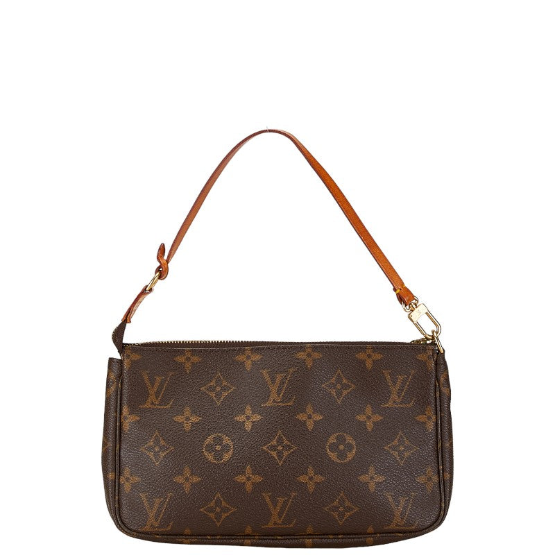 Louis Vuitton Monogram Pochette Accessoire Handbag Brown