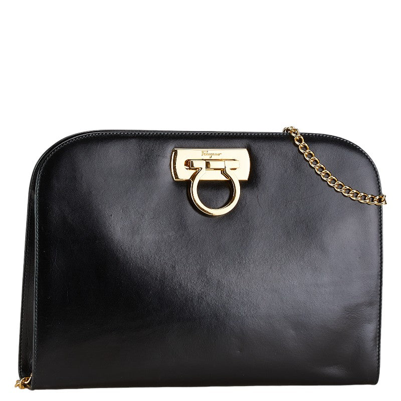 Salvatore Ferragamo Gancini Leather Chain Shoulder Bag